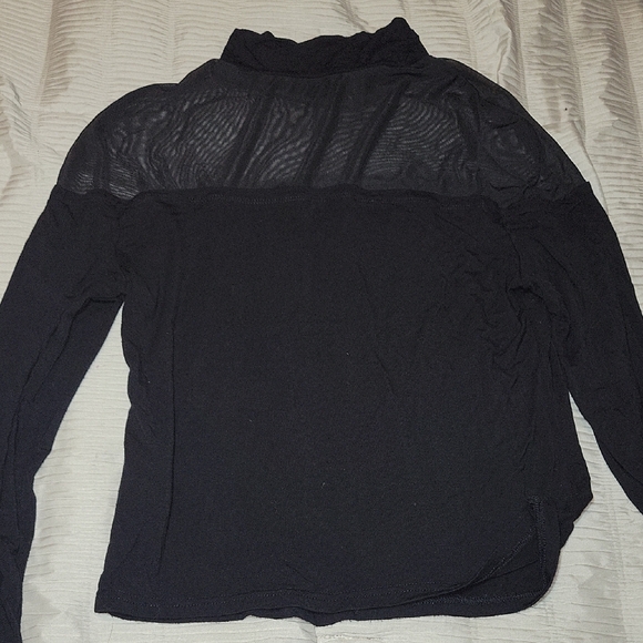 SHEIN Tops - SHEIN Black Sheer Panel Top